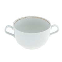 Чашка 450мл для бульона «Белье»,отводка золотом