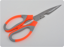 Ножницы 21,5см крепление металл.оранж/серый К-024,YK-2